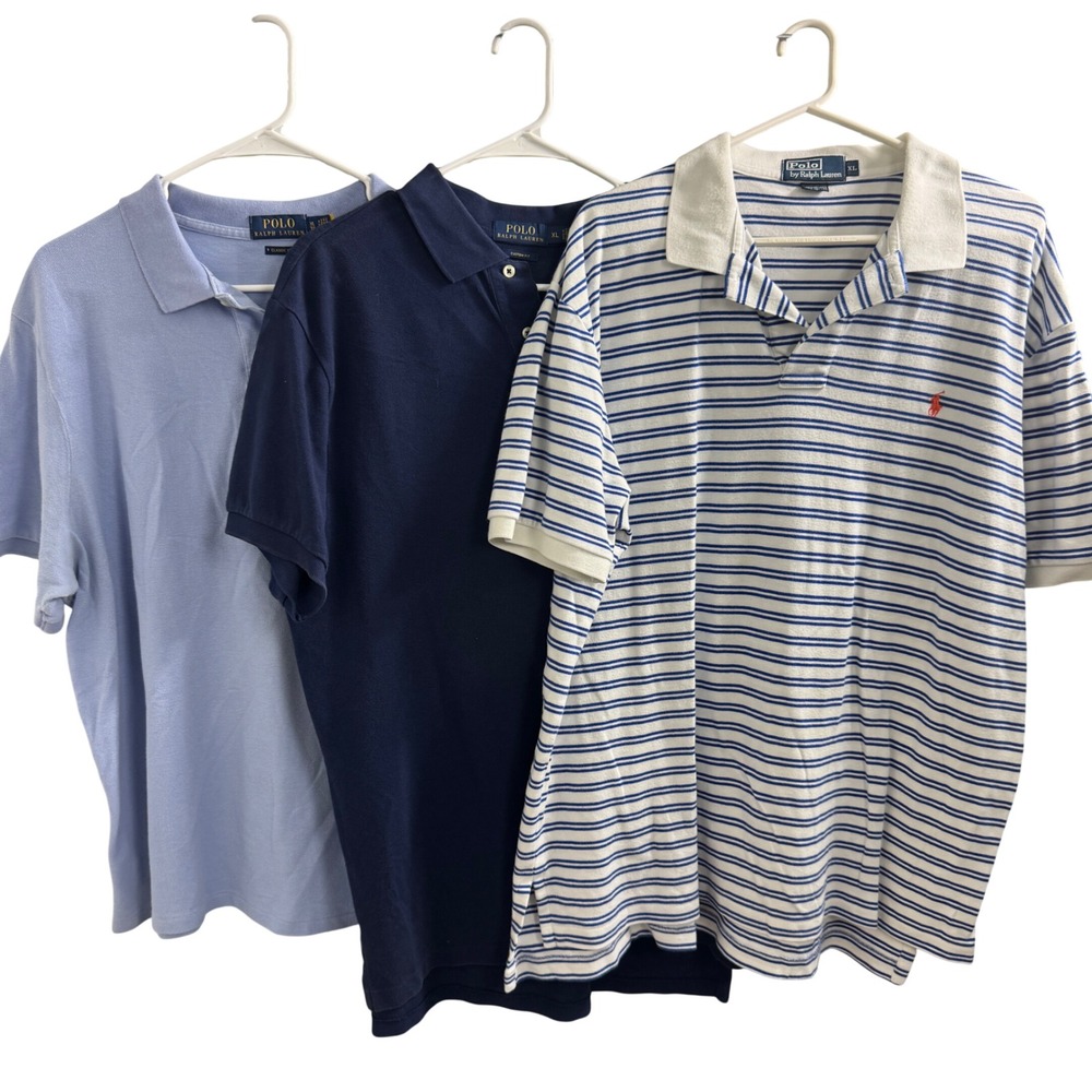 Lot of 3 Polo Ralph Lauren Mens‎ XL  Polo Shirts